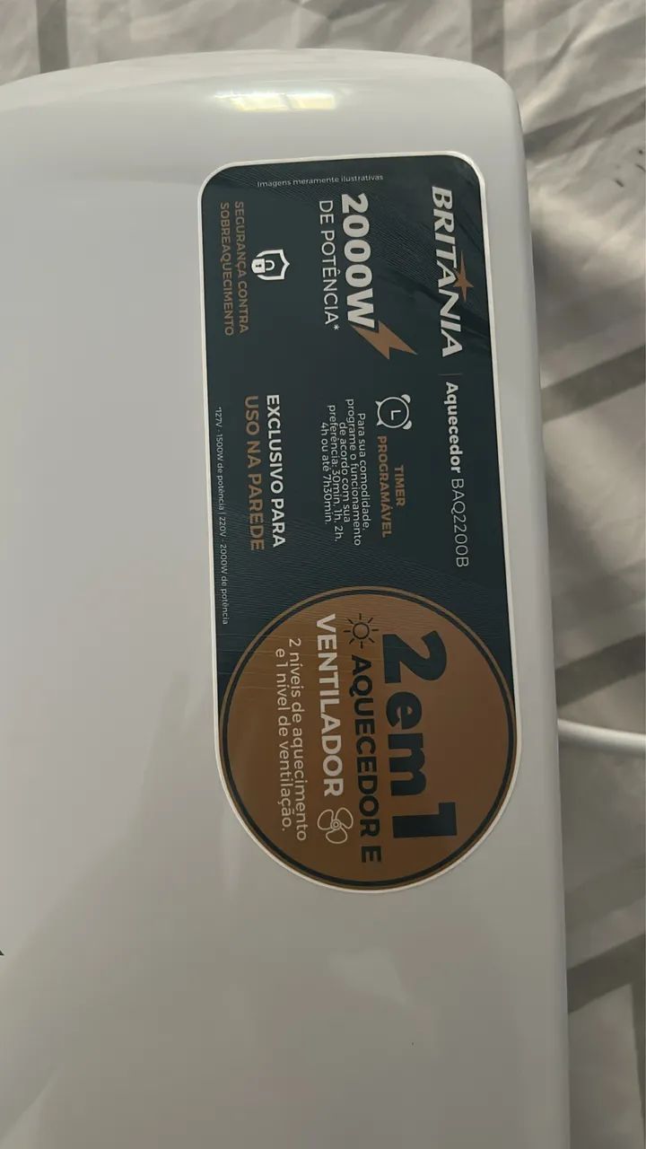 Aquecedor e ventilador 2 em 1