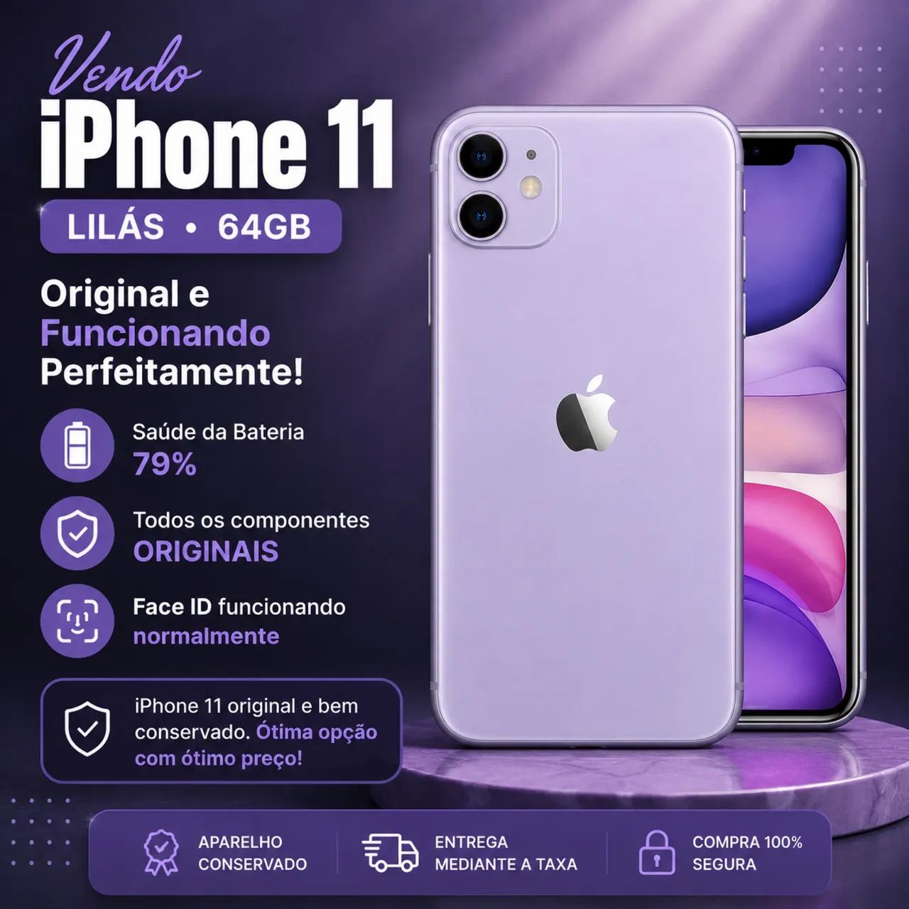     iPhone 11 64GB - Original e Bem Conservado