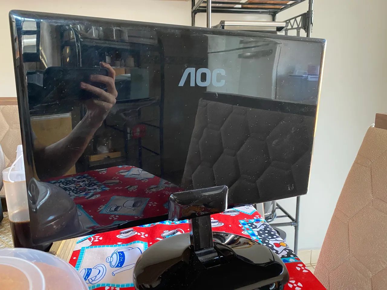 Monitor AOC 18.5" LED Ultrafino - Funcionando 100% - Foto 5