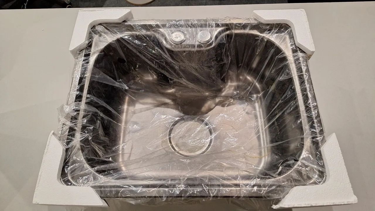 Cuba de Pia inox com válvula e dispenser  - Foto 2