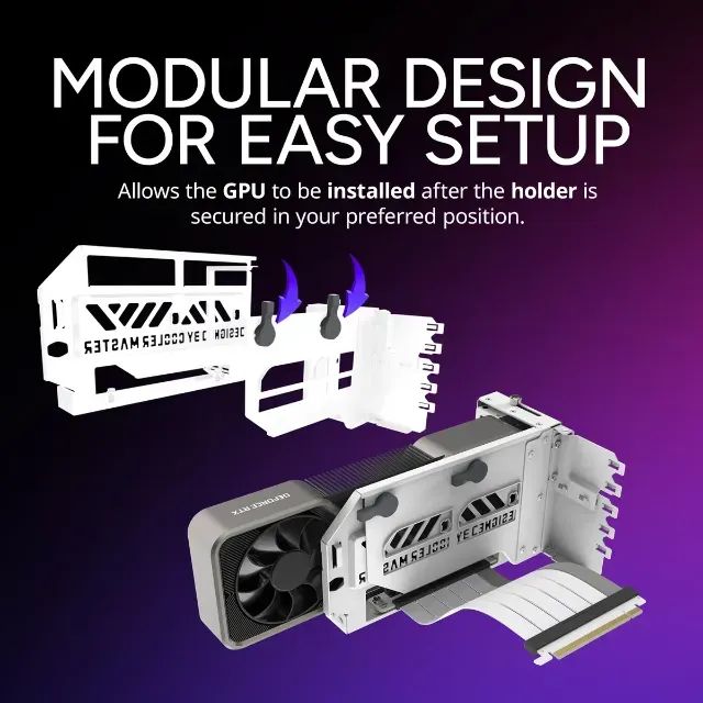 Kit De Suporte De Gpu Vertical Cooler Master V3 Pcie 4.0 Bra - Foto 3