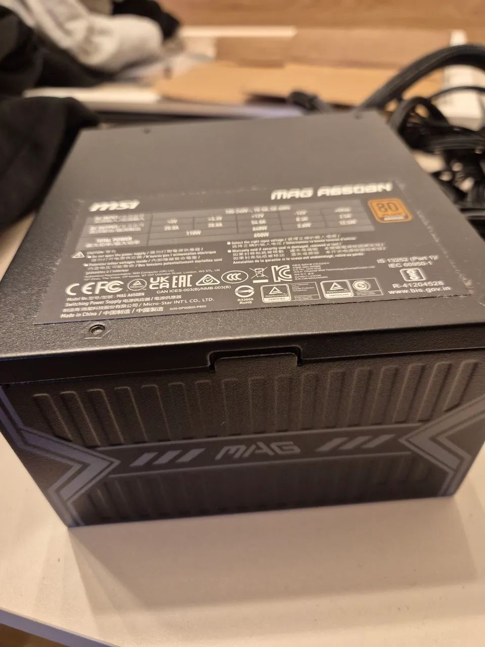 Fonte MSI MAG A650BN 650W 80 Plus Bronze - Foto 4