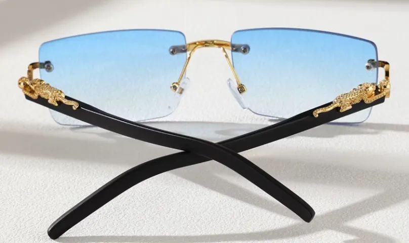 Óculos de sol retangular personalizado azul claro - Foto 3