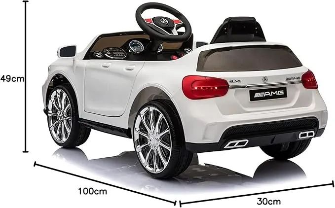 Locação Mini Veículo Carro Elétrico Mercedez Bens Branco controle remoto 12V - Foto 3
