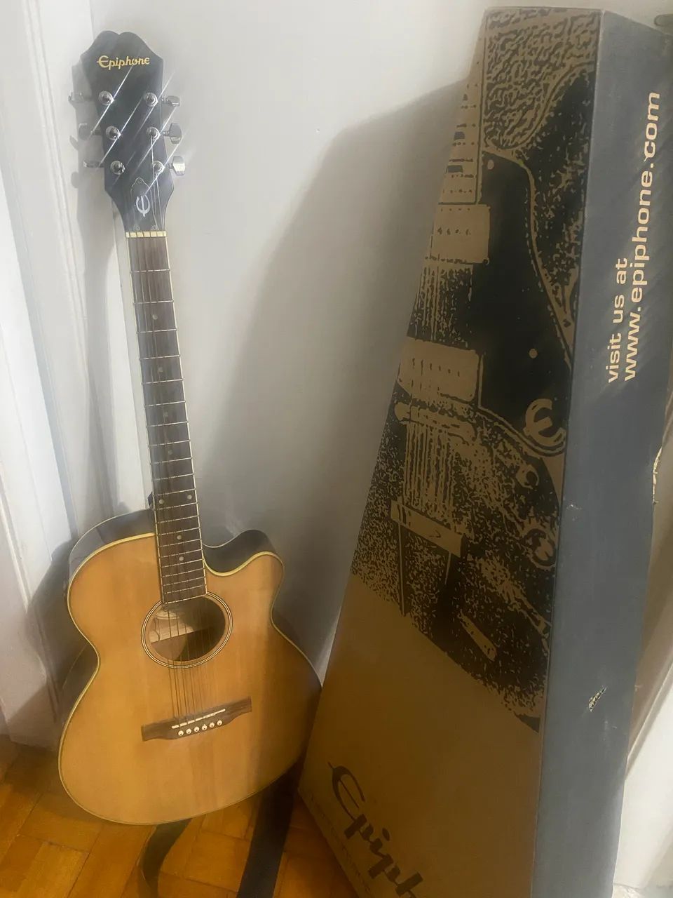 VIOLÃO ELÉTRICO EPIPHONE AÇO PR4-E  - Foto 5