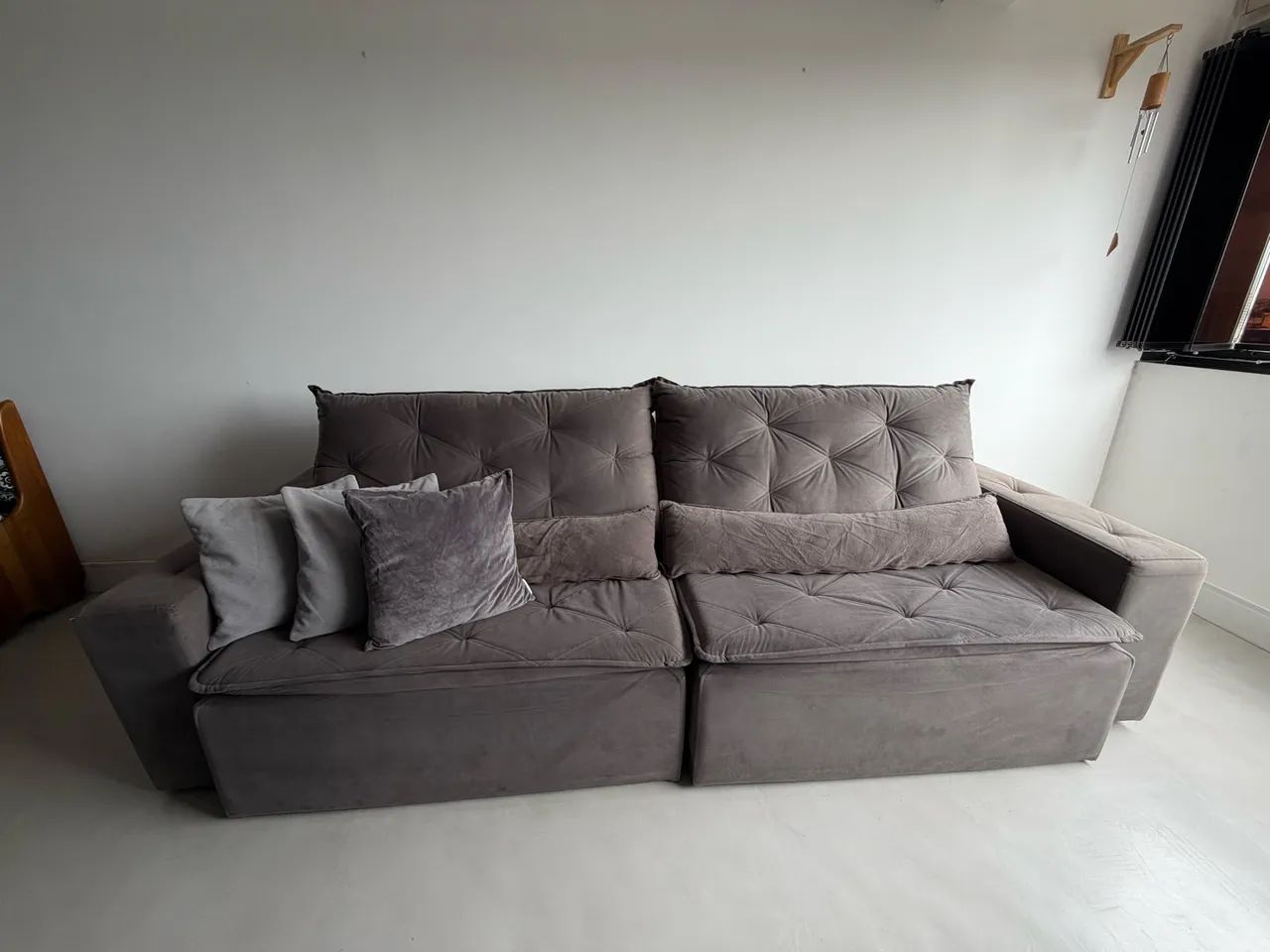 Sofa retrátil Cinza - Foto 3