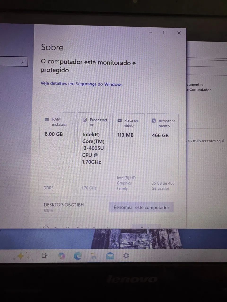 Notebook i3 8gb memória RAM e ssd 240gb - Foto 4