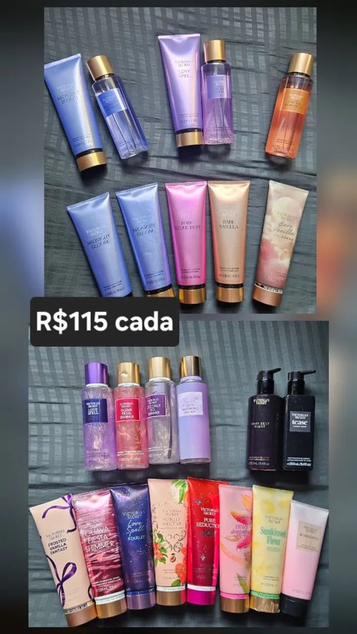 Cremes e bodysplash victoria secrets