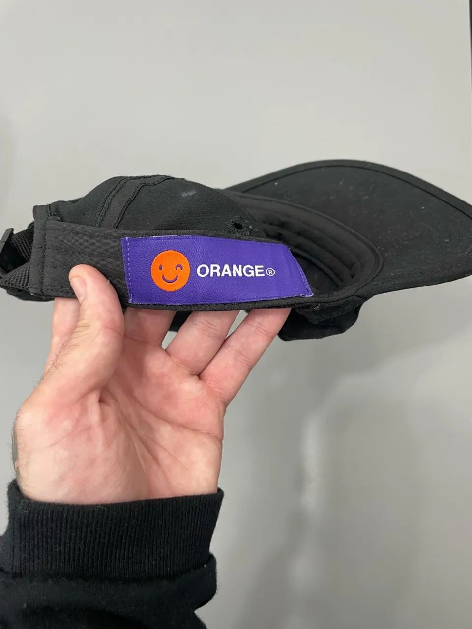boné orange brand five panel preto - Foto 4