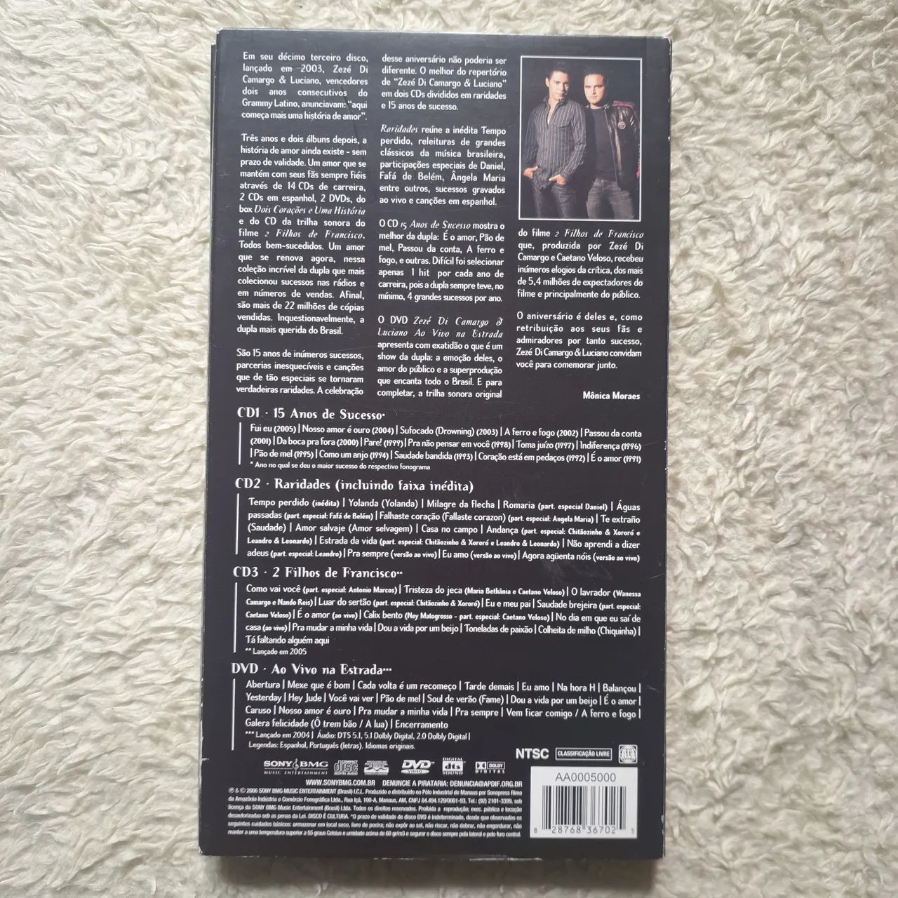Box 3x CD e 1x DVD Zezé Di Camargo & Luciano - Edição Especial: 15 Anos de Sucesso (2006) - Foto 5