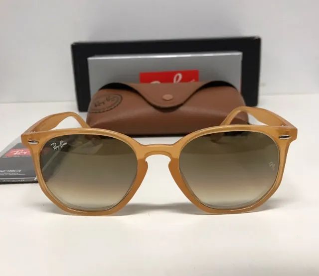 óculos de sol ray ban hexagonal acetato caramelo - Foto 3
