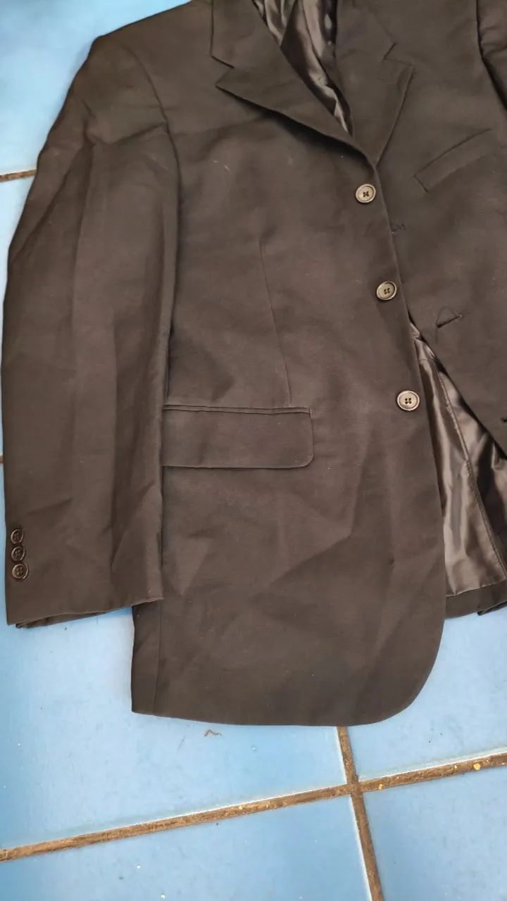 Blazer masculino preto 48 - Foto 2