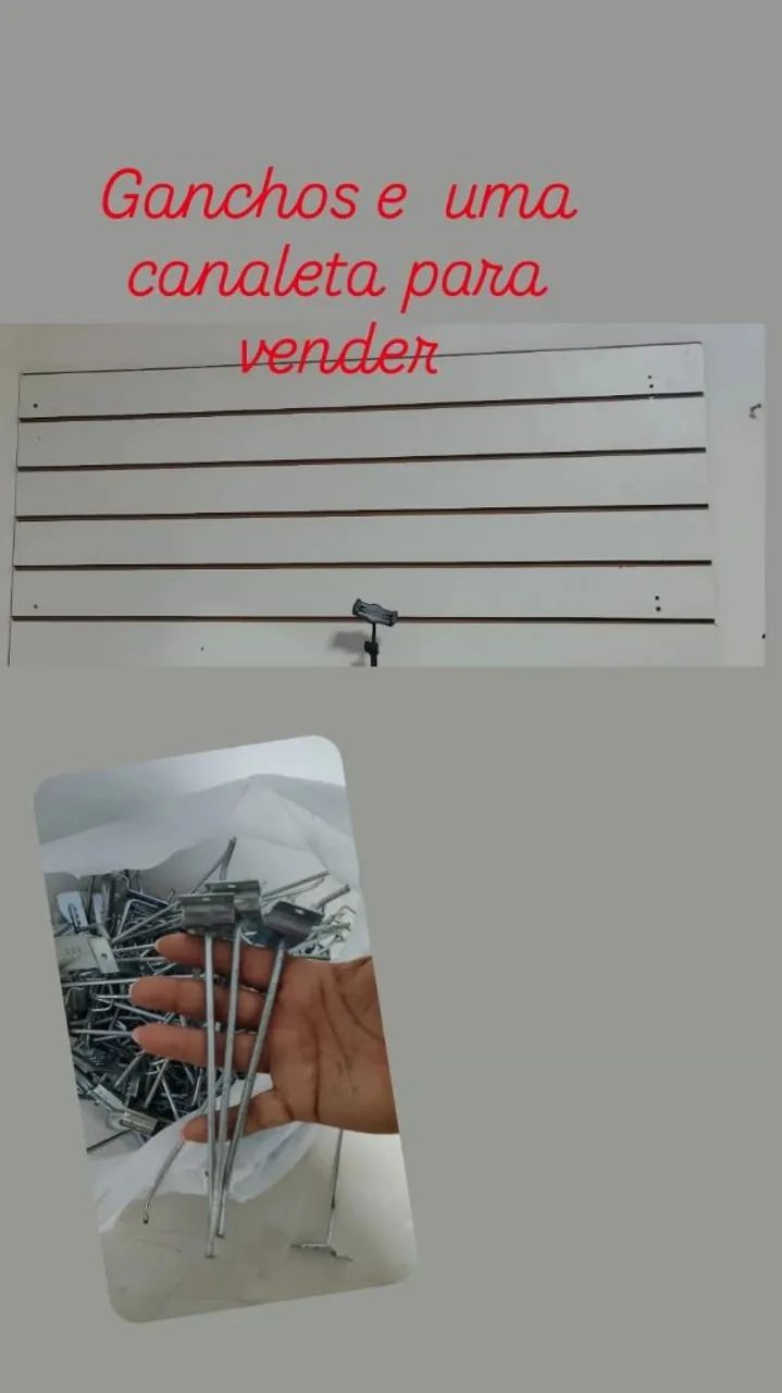 Canaleta e ganchos