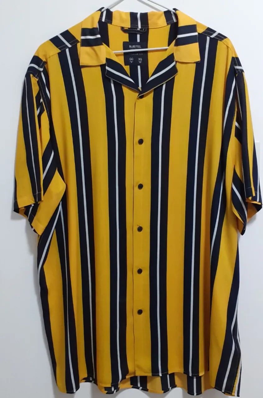 Camisa Masculina Listrada Manga Curta - Foto 3