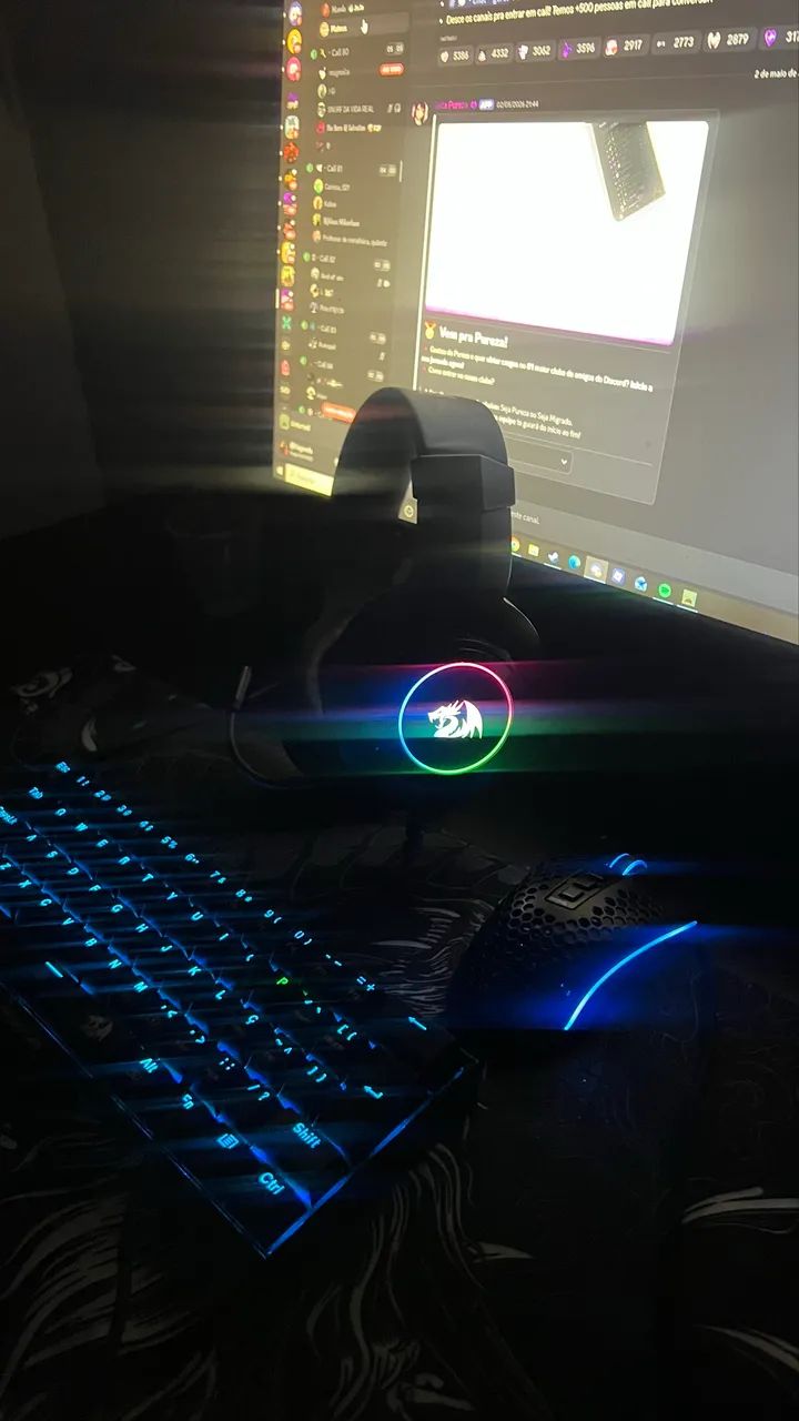 Teclado, fone e headset Redragon. kit gamer 