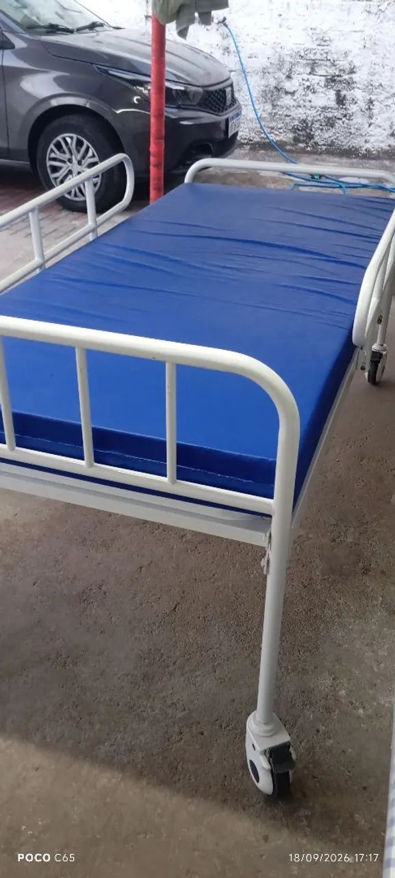 Cama hospitalar com colchão  - Foto 3