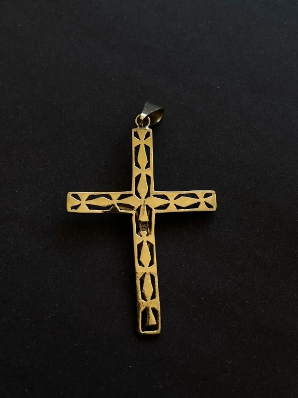 Crucifixo em ouro 18k e ouro branco - Foto 4