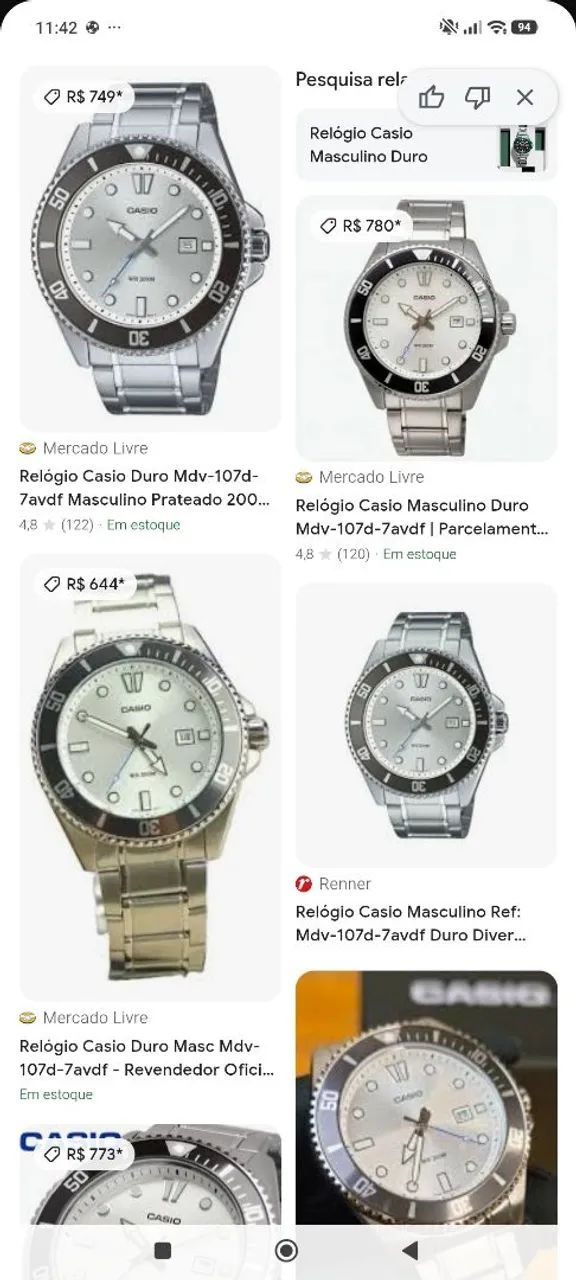 Relógio Casio Duro MDV-107D-7AVDF em perfeito estado  - Foto 5