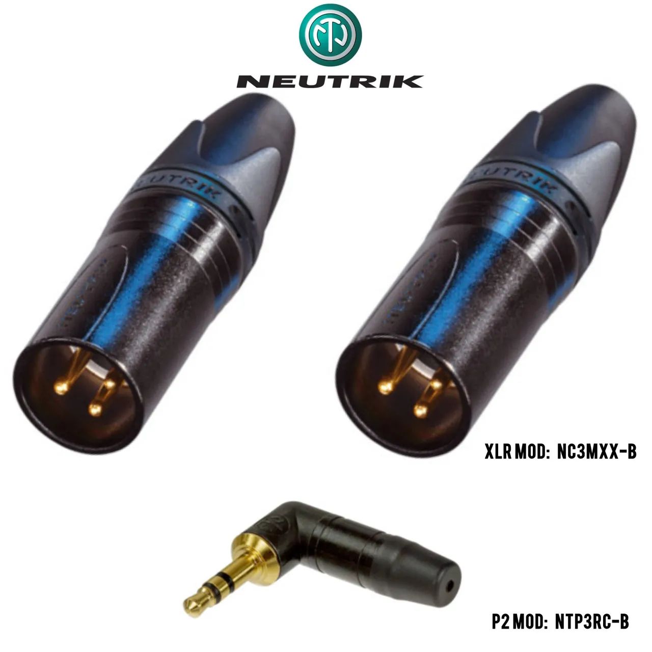 CABO Y DE ÁUDIO P2 ESTÉREO PARA 2x XLR MACHO COM CONECTORES NEUTRIK - Foto 2