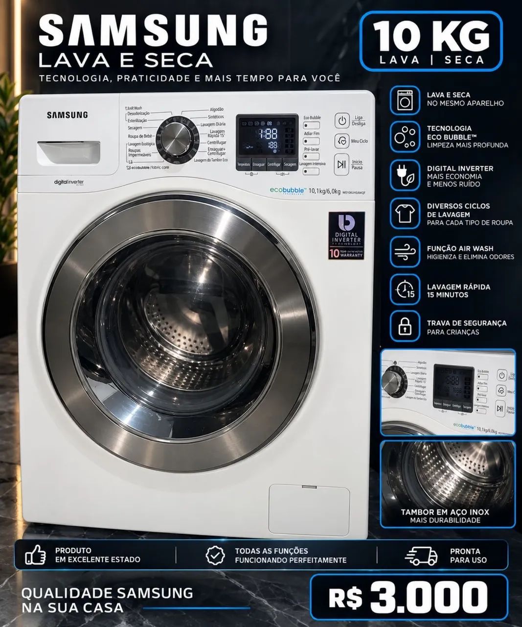 Lava e seca Samsung  - Foto 4