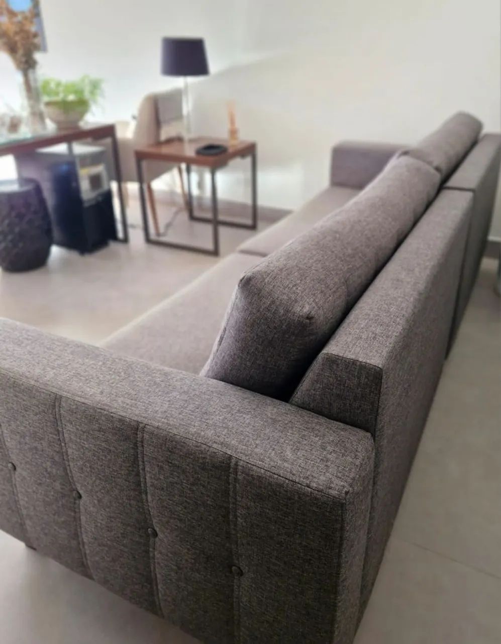 Sofá Cinza em Linho: Modular e Versátil - Foto 2