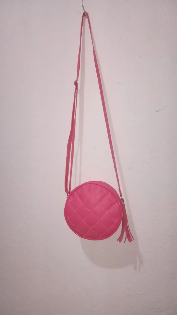 Bolsa Transversal Rosa Feminina 