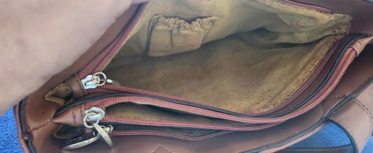 Bolsa de couro legítimo antiga vintage chenson  - Foto 3