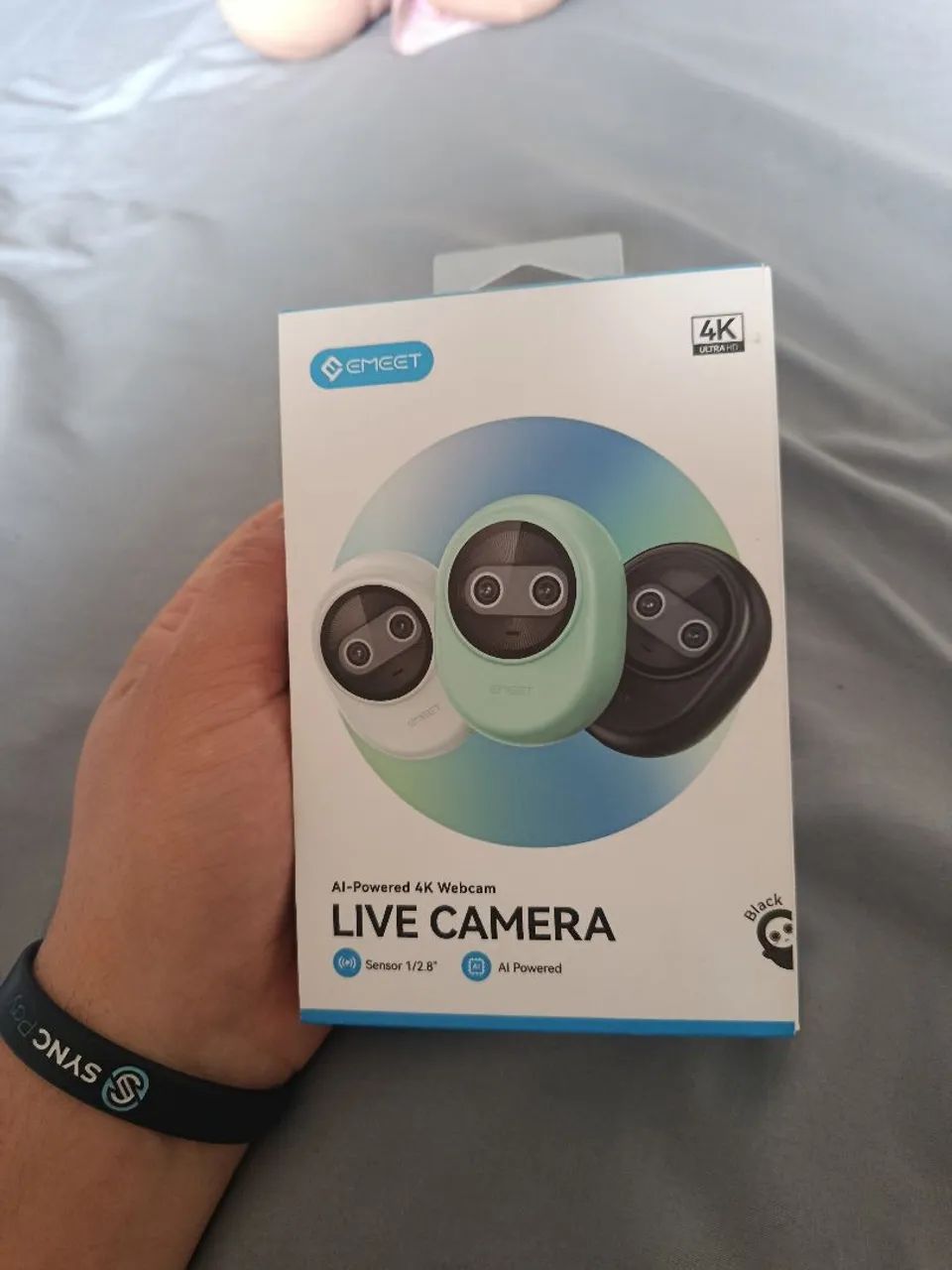 ? Webcam 4K EMEET Piko Black (Nova na Caixa) - Câmera Dupla com Inteligência Artificial