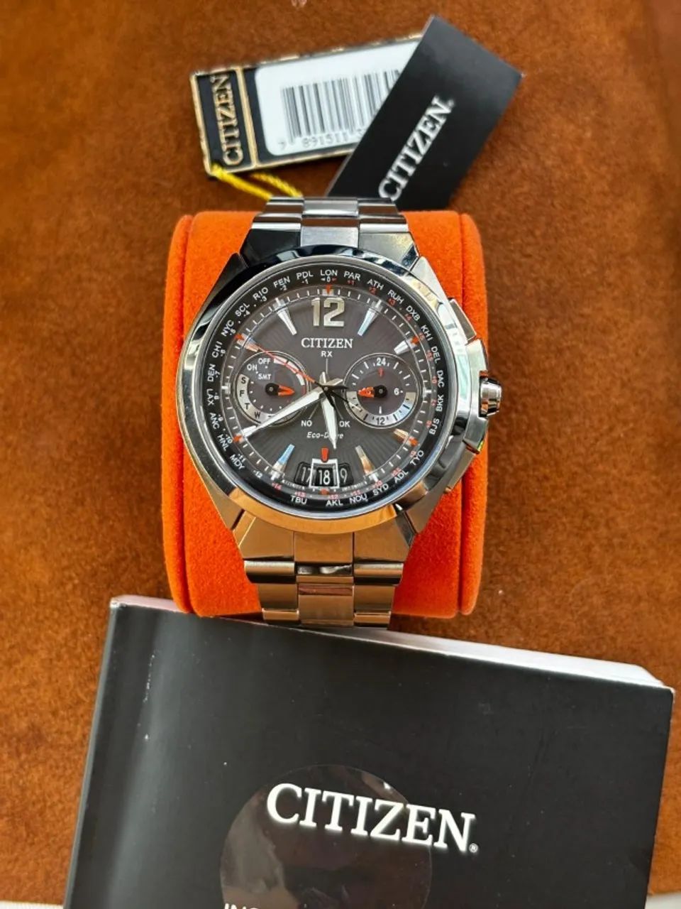 Citizen Satellite Wave Eco Drive NOVO na Caixa Completo Grande