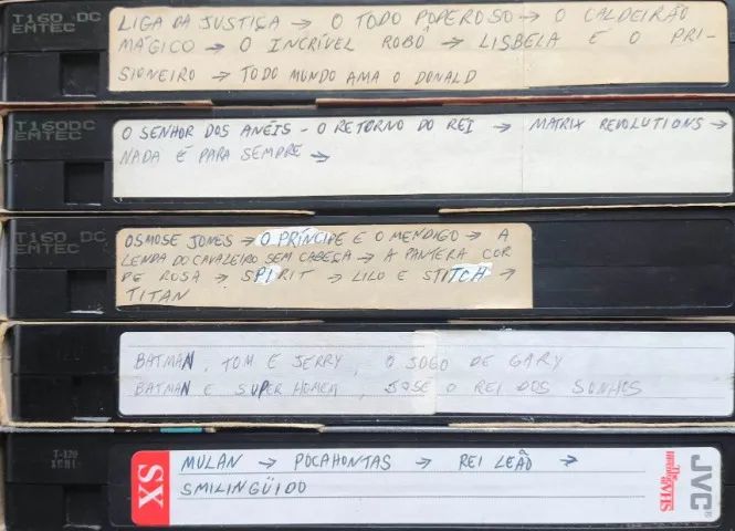 Fitas VHS Desenhos e Filmes