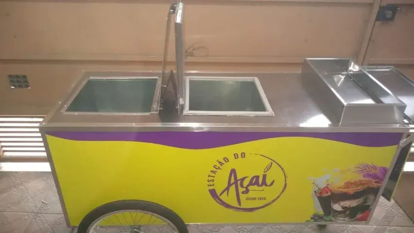 carrinho de açaí grande refrigerado e personalizado Idealmaq 6x - Foto 4