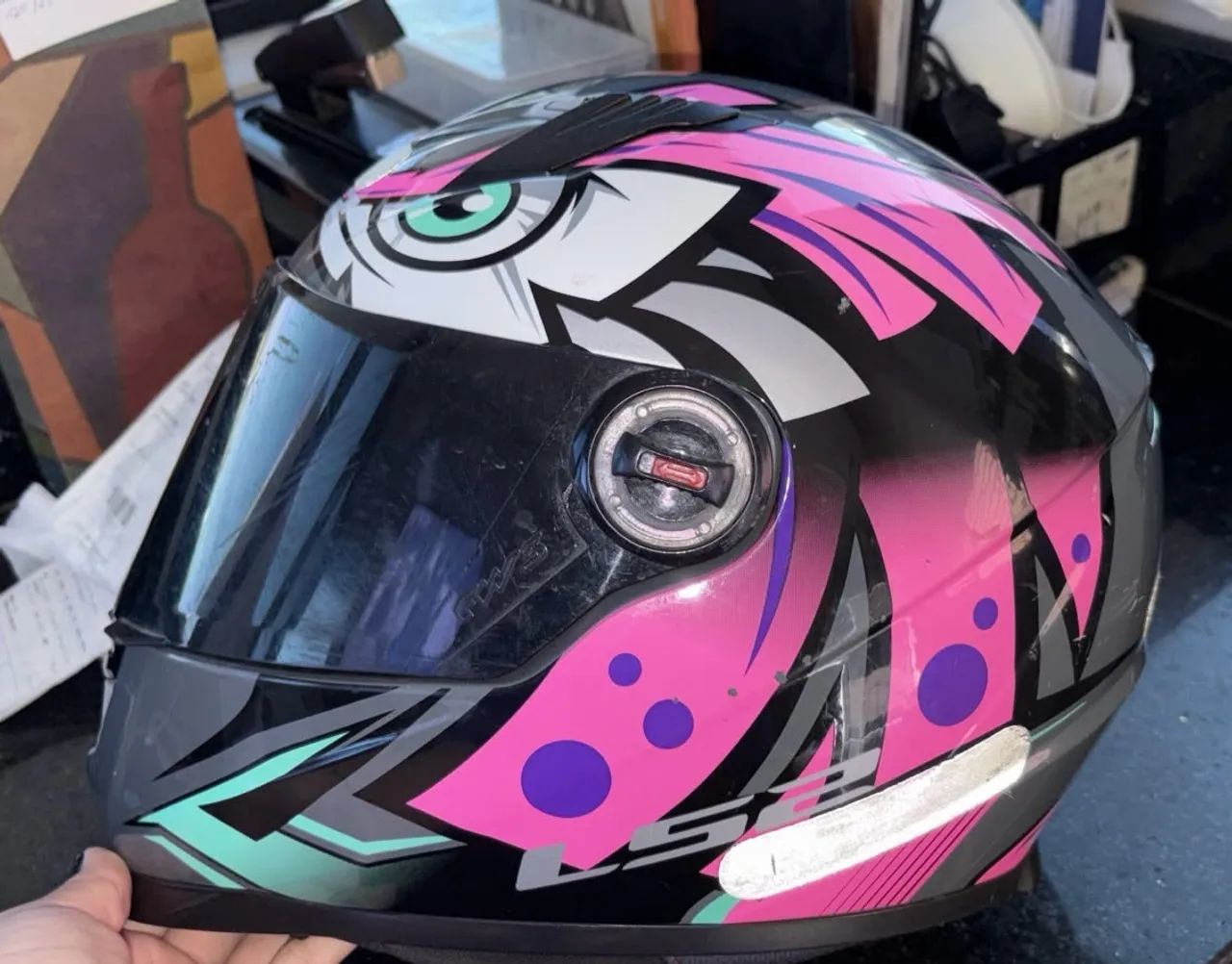 Capacete Ls2 feminino/aguia - Foto 4