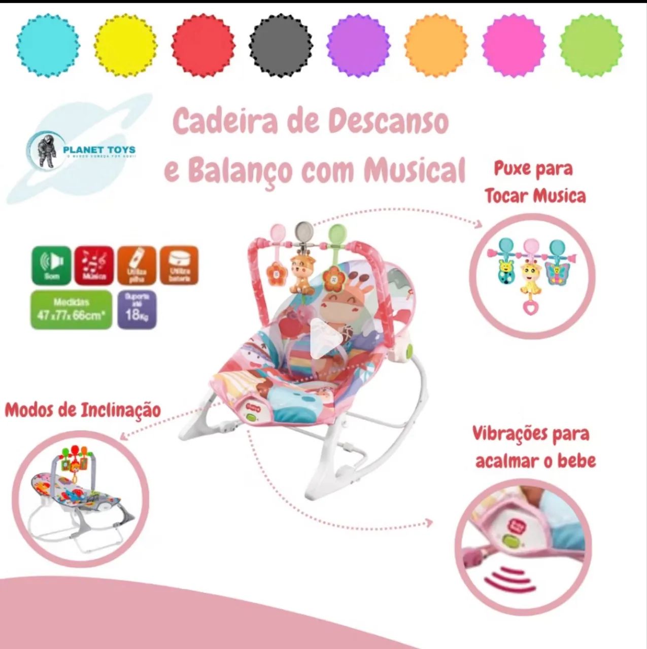 Cadeirinha de bebê menina  - Foto 2