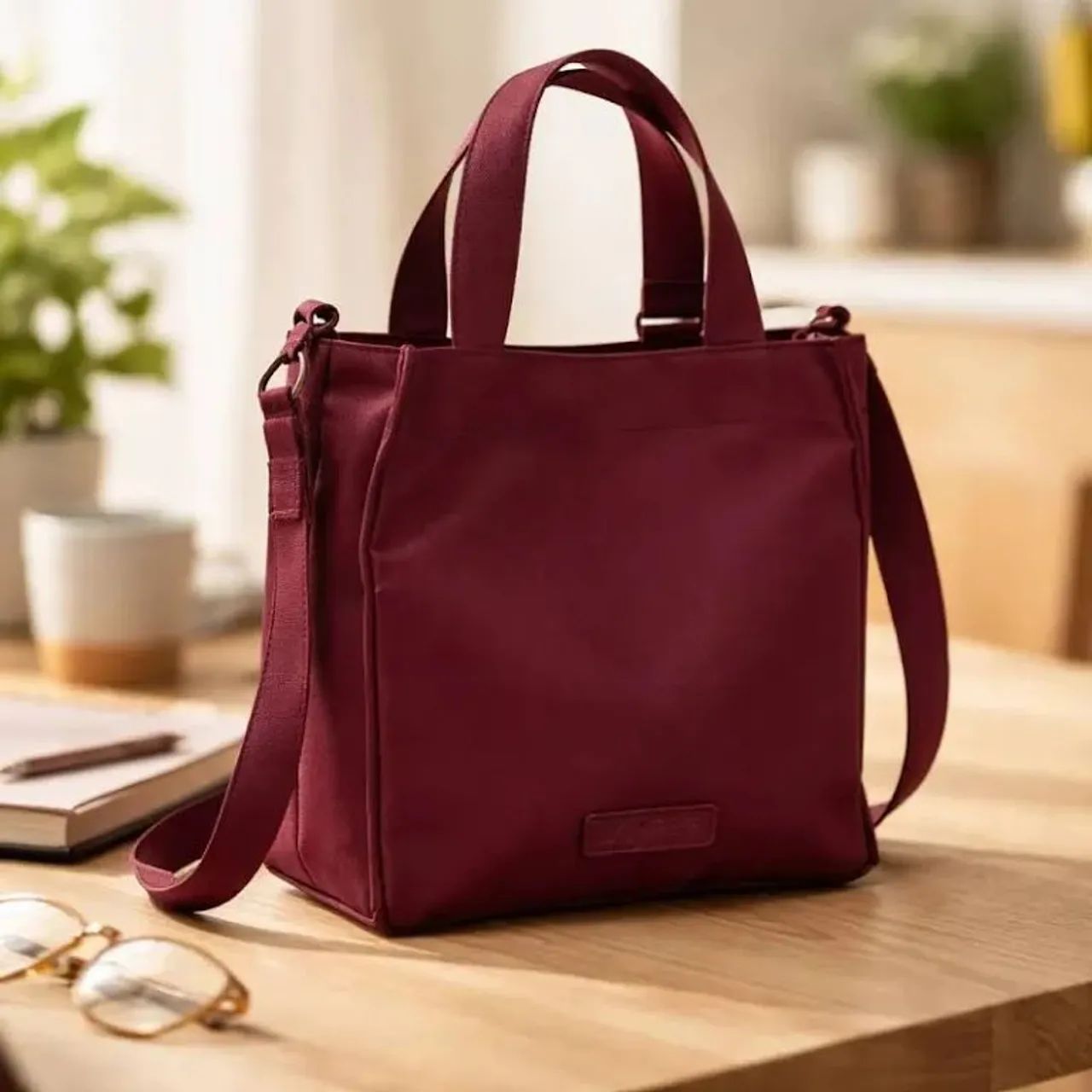 Bolsa Mimo Liso Bordô Vermelho Goiabada FARM ETC - Inverno 2026<br><br>