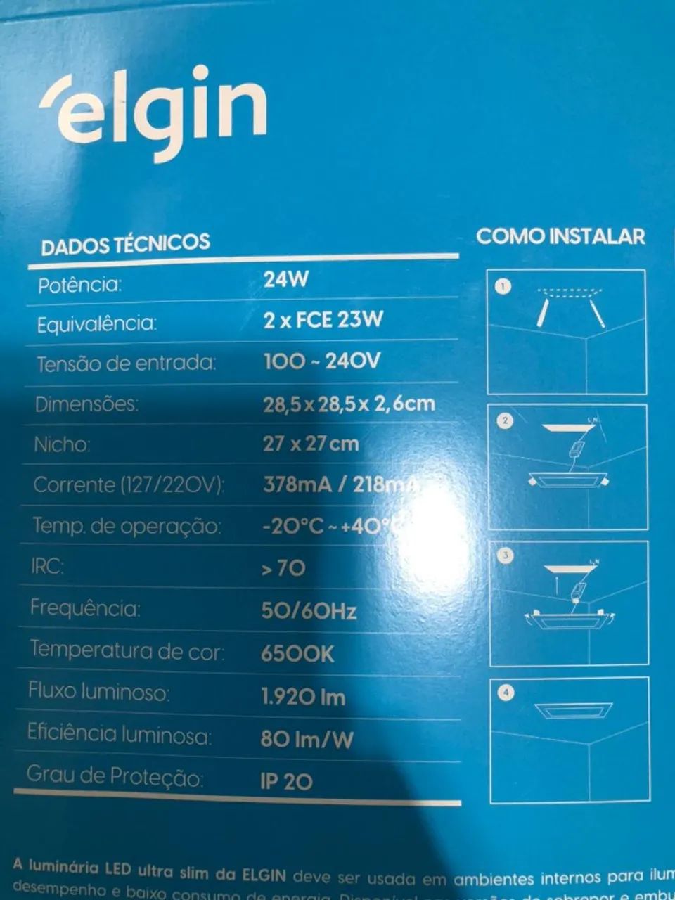 Luminárias LED Embutir 24W Elgin - Aproveite! - Foto 2