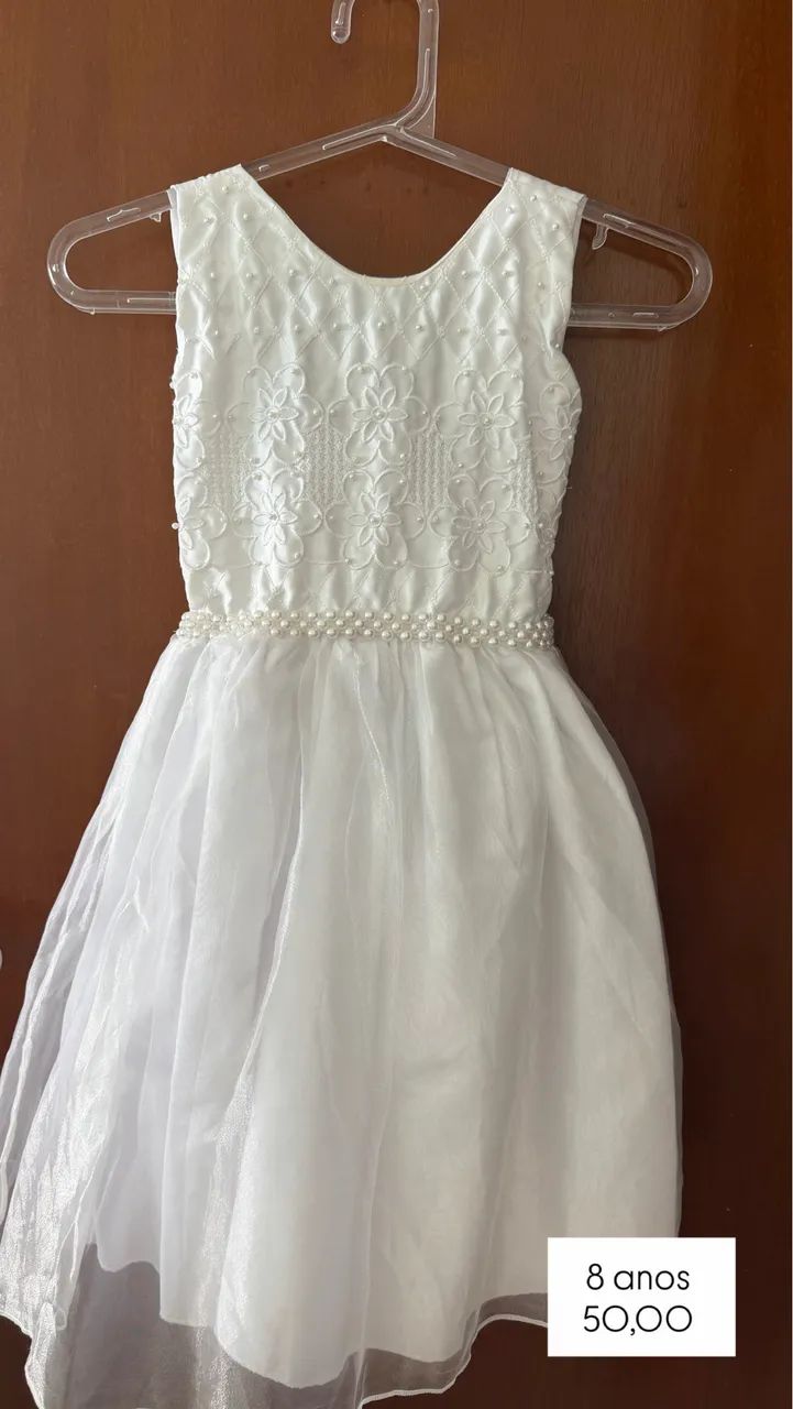 Vestido branco  infantil ABC  - Foto 2