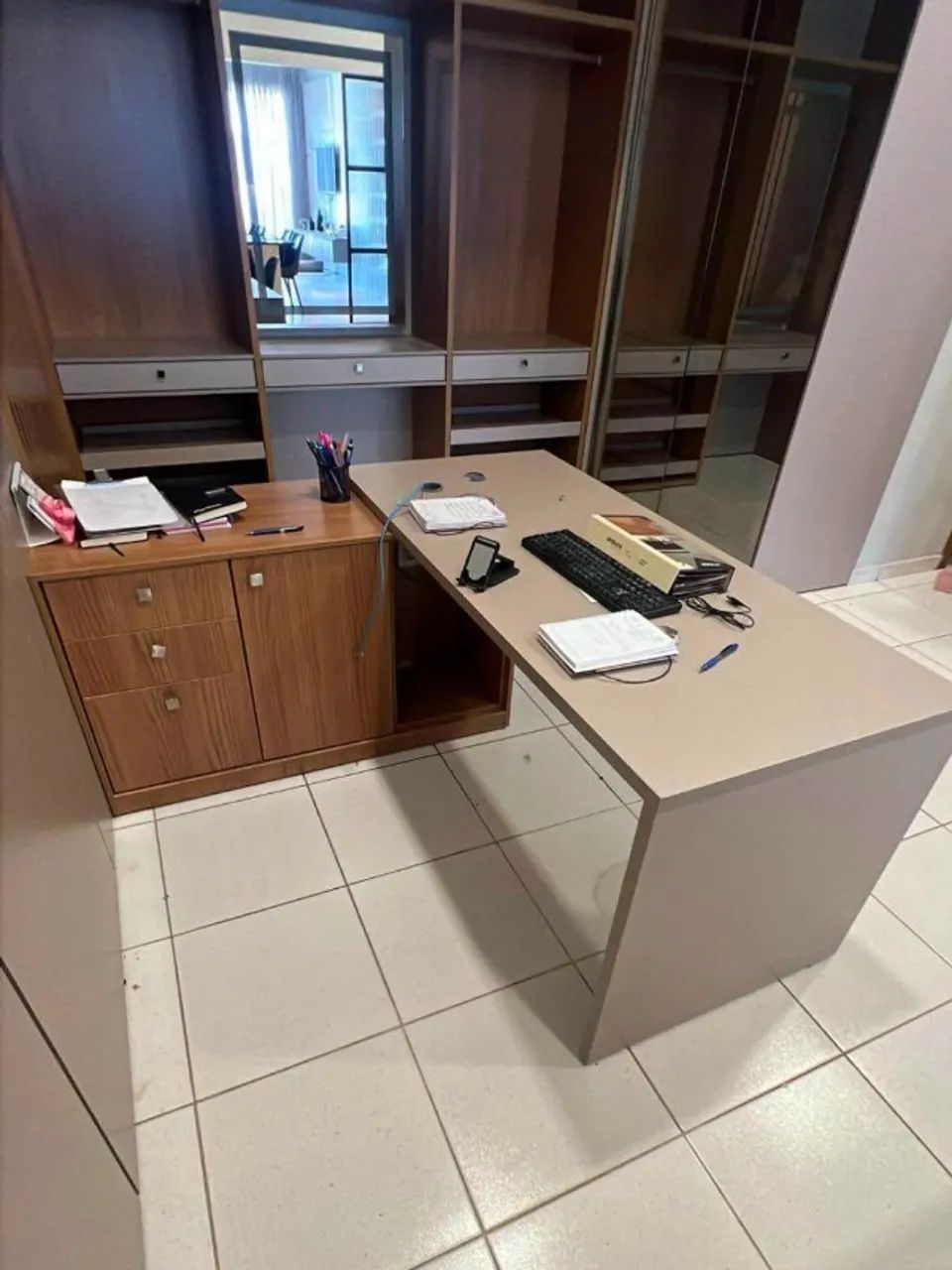 MESA EM L DE MDF - Foto 2