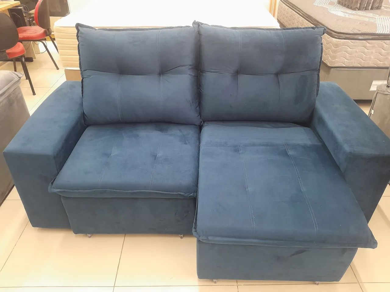 Sofa retratil reclinavel  jacarta azul  /190 - Foto 2