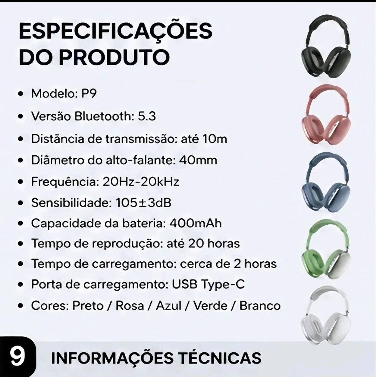 Fone de ouvido P9 - Foto 3