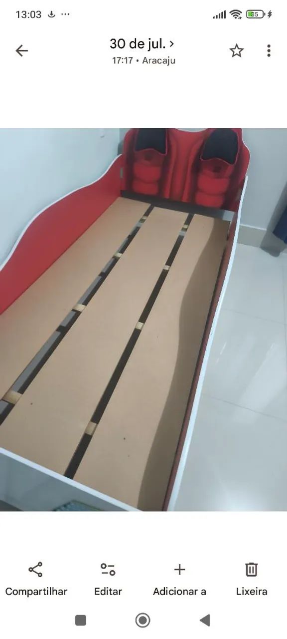 ? CAMA INFANTIL CARRO FAST CAR - SUPER CONSERVADA - Foto 2