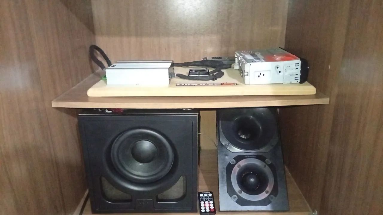 KIT SOM AUTOMOTIVO COMPLETO C/ FONTE 60A - FUNCIONANDO 100% - Foto 2