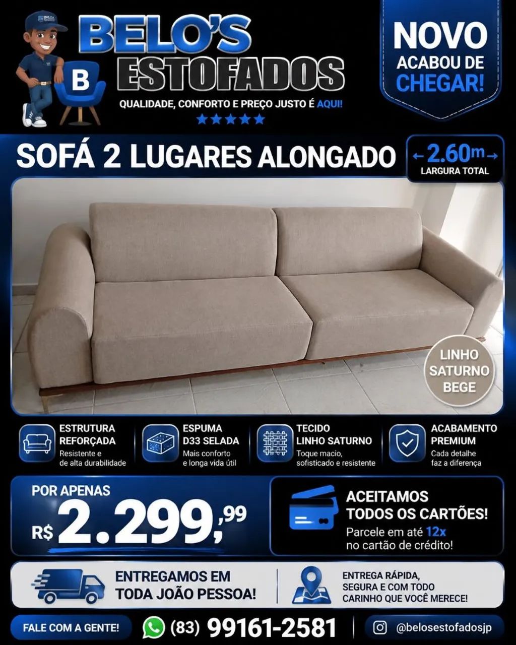 SOFÁ NOVO PRA VENDER  - Foto 2