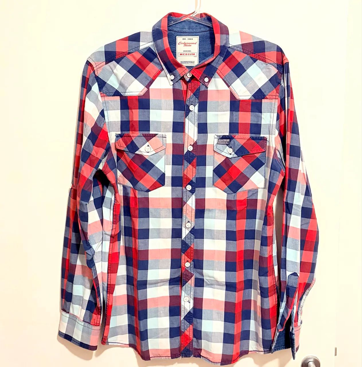 Camisa manga longa xadrez M