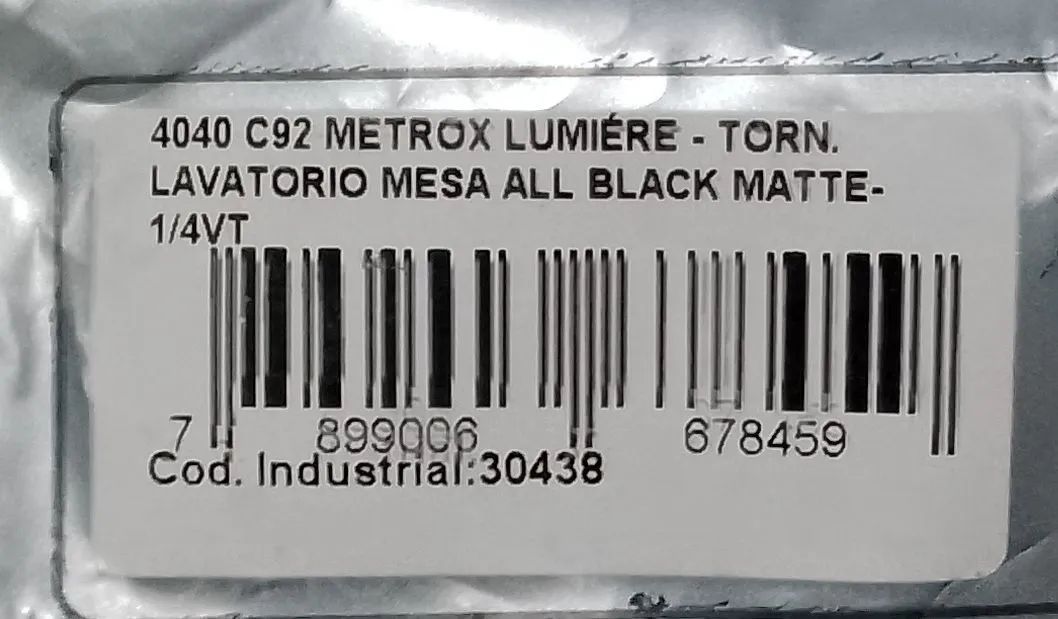 Torneira Lavatório mesa ALL BLACK MATTE. - Foto 5