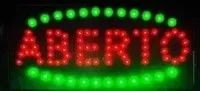 Placa LED aberto 