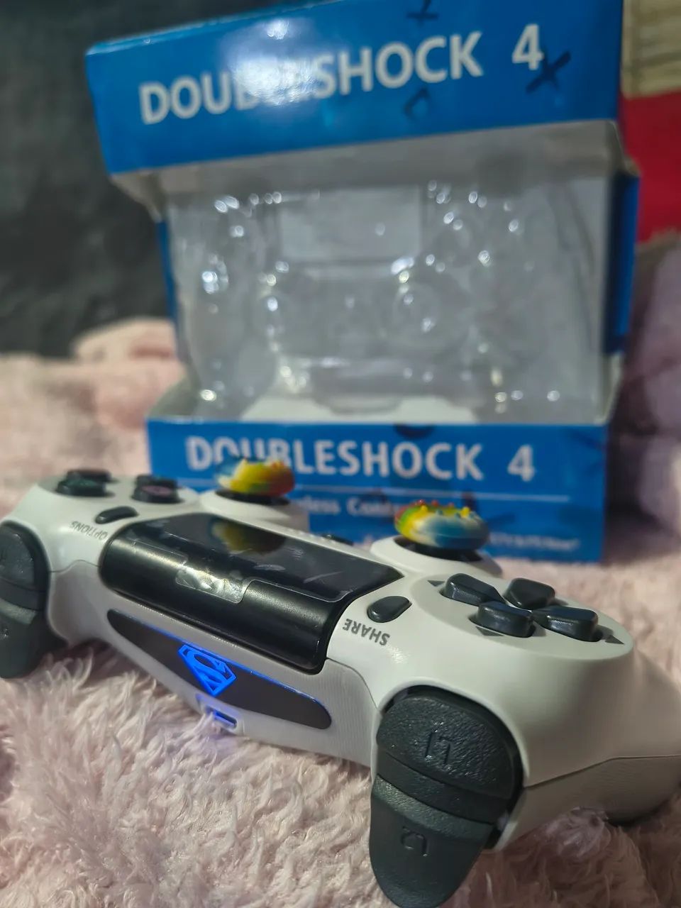 Manete joystick dualshock PS4 BLUETOOTH E CABO com caixa nova - Foto 4