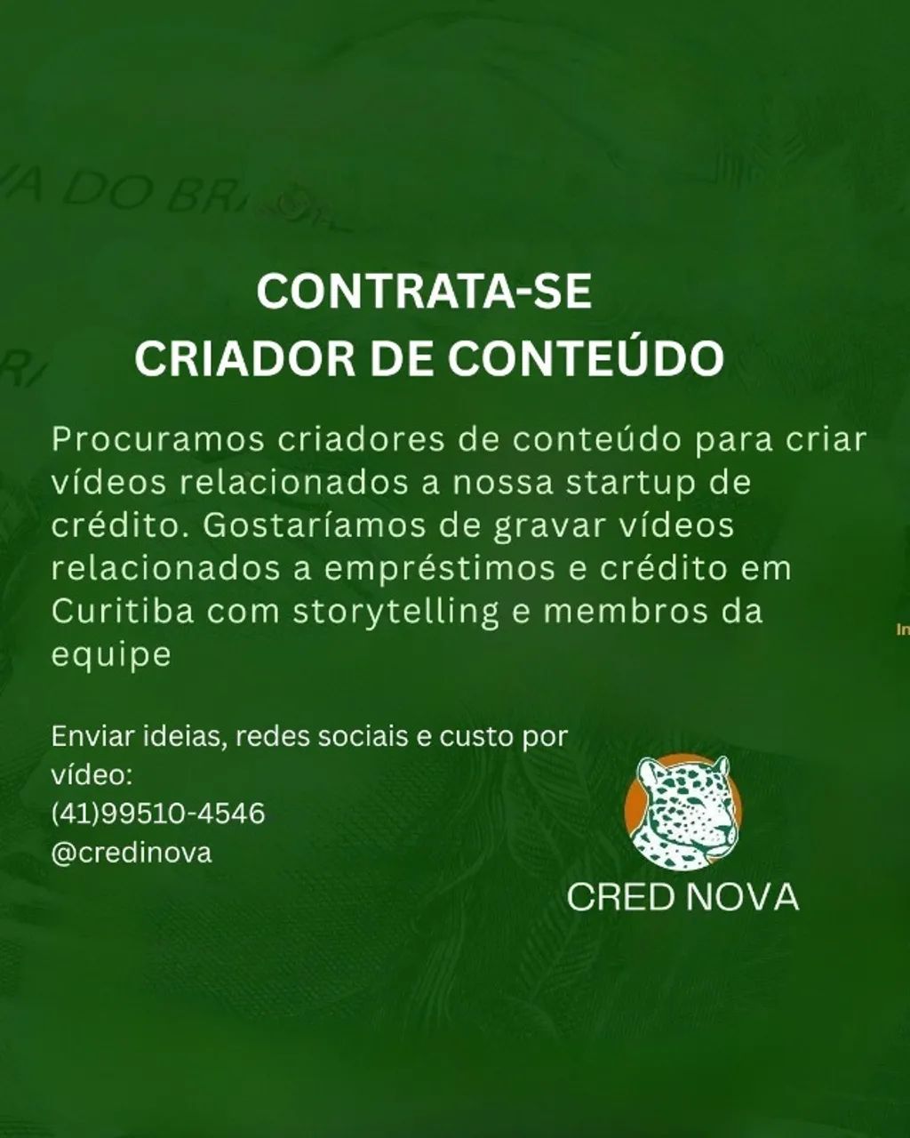 Contrata-se criador de conteúdo 1