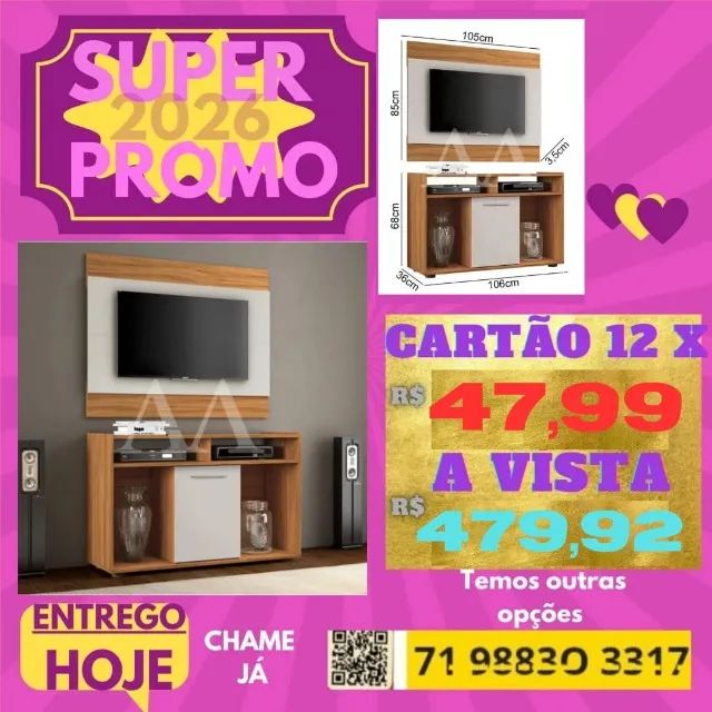 Painel com Rack Belo / Varios modelos - Peça no numero e pague em casa 