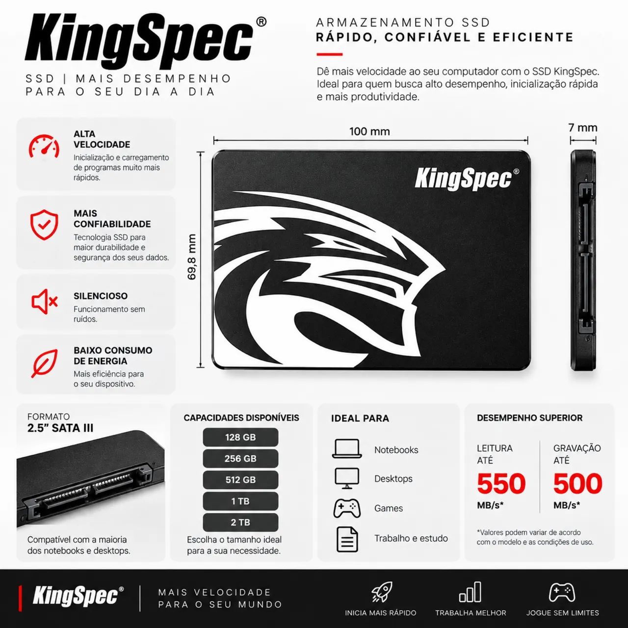 SSD kingspec 128GB - Foto 2
