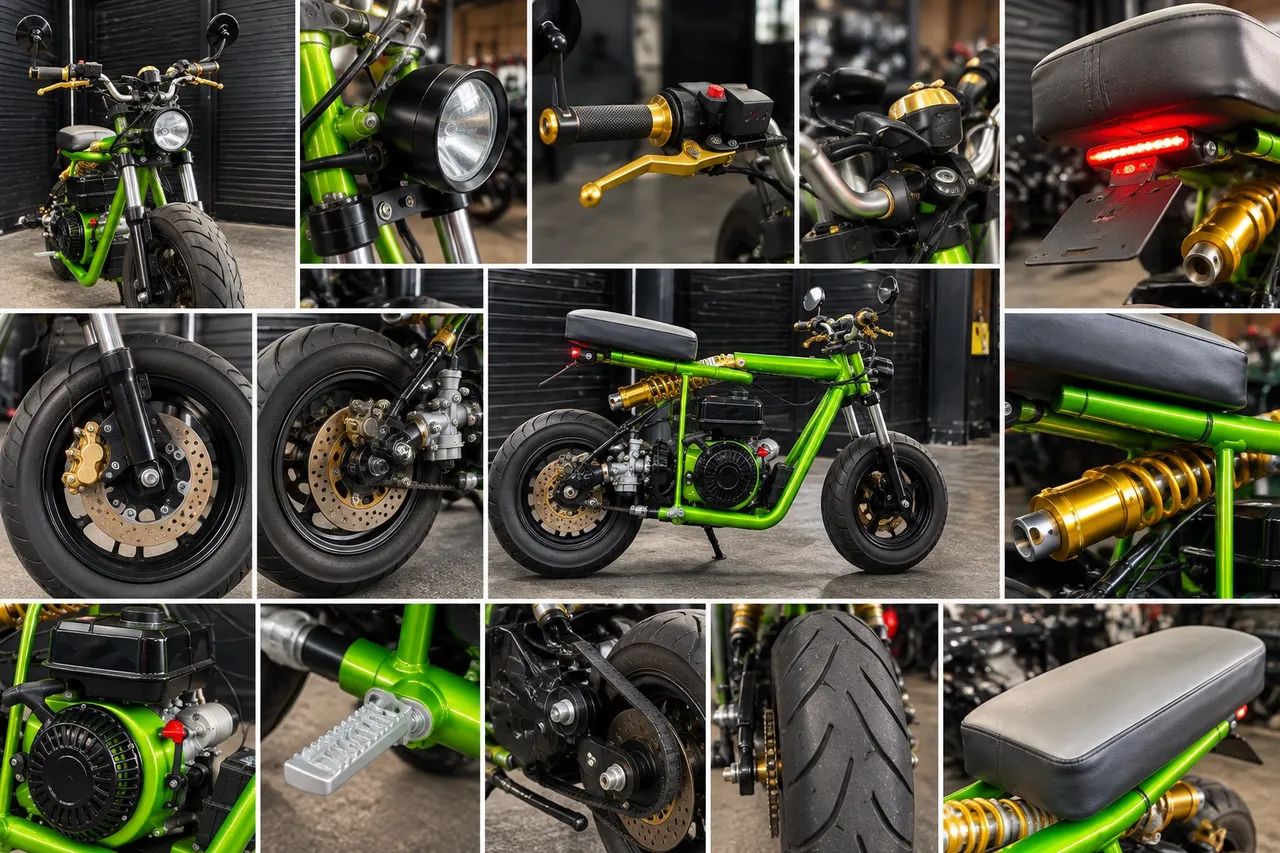 MINI MOTO CUSTOM 4 TEMPOS! PROJETO ÚNICO NO BRASIL - Foto 3